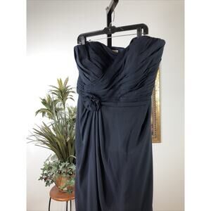 By Light In The Box Navy Blue Strapless Maxi Dress 1X Bridesmaid Prom Formal